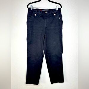 Rockies Vintage 90s High Waist Studs Triangle Black Denim Jeans size‎ 13/14